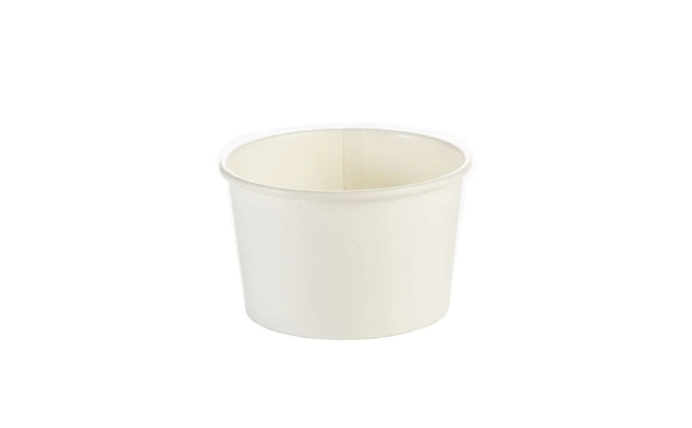 12oz White Squat Soup Cup