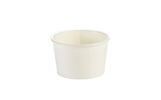 12oz White Squat Soup Cup